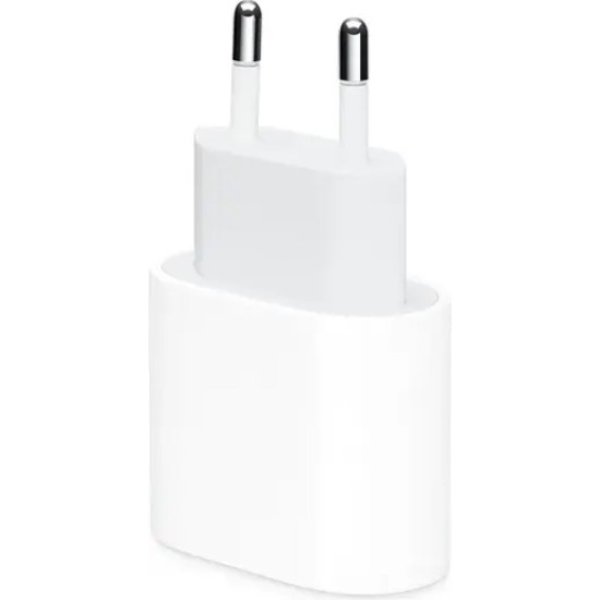 Apple Φορτιστής Χωρίς Καλώδιο με Θύρα USB-C 20W Λευκός (Power Adapter MD3J4)