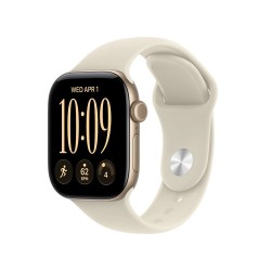 Apple Watch Series 12 Aluminium 42mm Αδιάβροχο με Παλμογράφο (Light Gold Aluminium with Sand Sport Band - M/L)