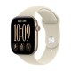 Apple Watch Series 12 Cellular Aluminium 42mm Αδιάβροχο με Παλμογράφο (Light Gold Aluminium with Sand Sport Band - S/M)