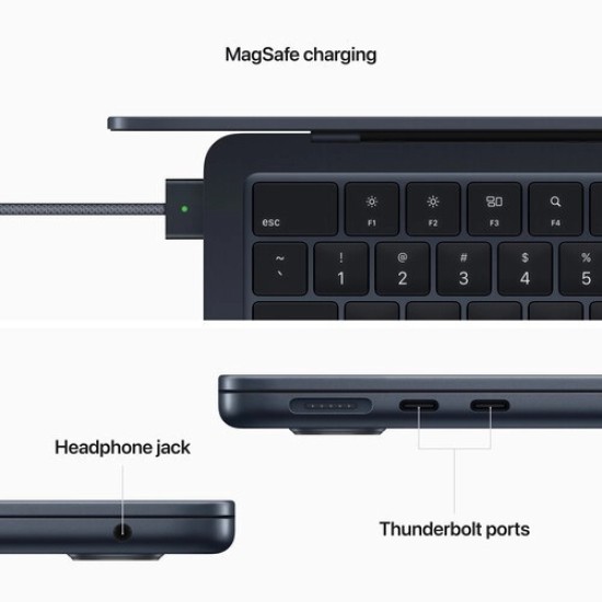 Apple MacBook Air 13.6" (2022) QHD+ (M2-8‑core/8GB/256GB SSD) Midnight (UK Keyboard) Apple MacBook Air 13.6" (2022) QHD+ (M2-8‑core/8GB/256GB SSD) Midnight (UK Keyboard)