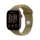 Apple Watch Series 12 Aluminium 46mm Αδιάβροχο με Παλμογράφο (Dark Bronze Aluminium with Olive Sport Band - S/M)