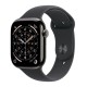 Apple Watch Series 11 Cellular Titanium 46mm Αδιάβροχο με eSIM και Παλμογράφο (Slate Titanium Case with Black Sport Band - S/M)