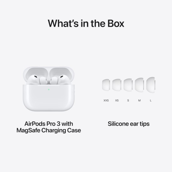 Apple AirPods Pro 3 In-ear Bluetooth Handsfree Ακουστικά με Αντοχή στον Ιδρώτα και Θήκη Φόρτισης Λευκά Apple AirPods Pro 3 In-ear Bluetooth Handsfree Ακουστικά με Αντοχή στον Ιδρώτα και Θήκη Φόρτισης Λευκά
