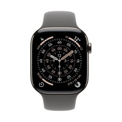 Apple Watch Series 11 Cellular Titanium 42mm Αδιάβροχο με eSIM και Παλμογράφο (Natural Titanium Case with Stone Grey Sport Band - S/M)