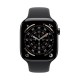 Apple Watch Series 11 Cellular Titanium 46mm Αδιάβροχο με eSIM και Παλμογράφο (Slate Titanium Case with Black Sport Band - S/M)