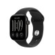 Apple Watch Series 12 Aluminium 42mm Αδιάβροχο με Παλμογράφο (Black Aluminium with Black Sport Band - S/M)