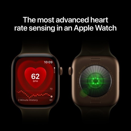 Apple Watch Series 12 Aluminium 46mm Αδιάβροχο με Παλμογράφο (Dark Bronze Aluminium with Olive Sport Band - M/L) Apple Watch Series 12 Aluminium 46mm Αδιάβροχο με Παλμογράφο (Dark Bronze Aluminium with Olive Sport Band - M/L)