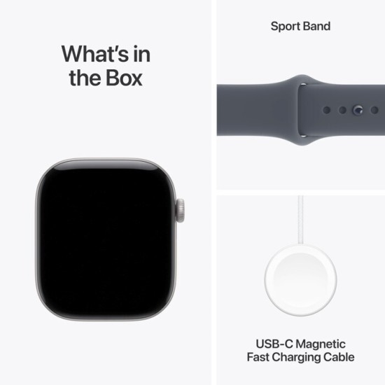 Apple Watch Series 12 Aluminium 42mm Αδιάβροχο με Παλμογράφο (Space Grey Aluminium with Navy Blue Sport Band - S/M) Apple Watch Series 12 Aluminium 42mm Αδιάβροχο με Παλμογράφο (Space Grey Aluminium with Navy Blue Sport Band - S/M)