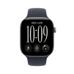 Apple Watch Series 12 Aluminium 46mm Αδιάβροχο με Παλμογράφο (Space Grey Aluminium with Navy Blue Sport Band - M/L)