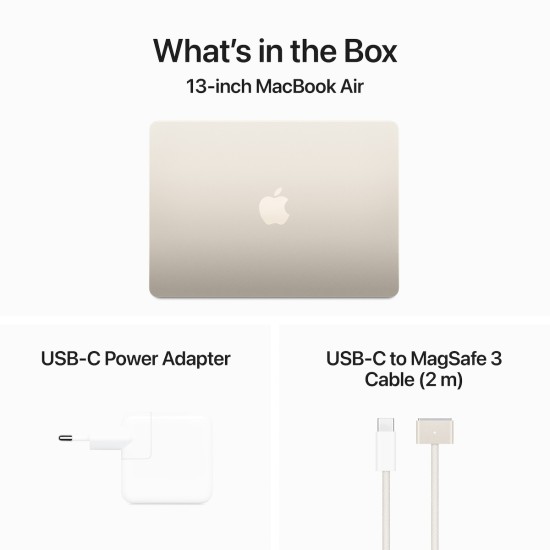 Apple MacBook Air 13" (2024) 13.6" Retina Display (M3-8-core/8GB/256GB SSD) Starlight (International English Keyboard) Apple MacBook Air 13" (2024) 13.6" Retina Display (M3-8-core/8GB/256GB SSD) Starlight (International English Keyboard)