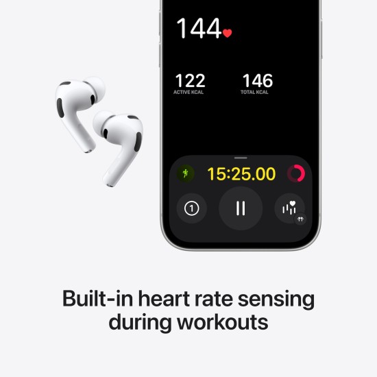 Apple AirPods Pro 3 In-ear Bluetooth Handsfree Ακουστικά με Αντοχή στον Ιδρώτα και Θήκη Φόρτισης Λευκά Apple AirPods Pro 3 In-ear Bluetooth Handsfree Ακουστικά με Αντοχή στον Ιδρώτα και Θήκη Φόρτισης Λευκά