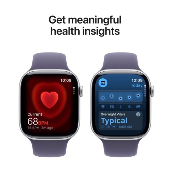 Apple Watch Series 11 Aluminium 46mm Αδιάβροχο με Παλμογράφο (Silver Aluminium Case with Purple Fog Sport Band - M/L) Apple Watch Series 11 Aluminium 46mm Αδιάβροχο με Παλμογράφο (Silver Aluminium Case with Purple Fog Sport Band - M/L)