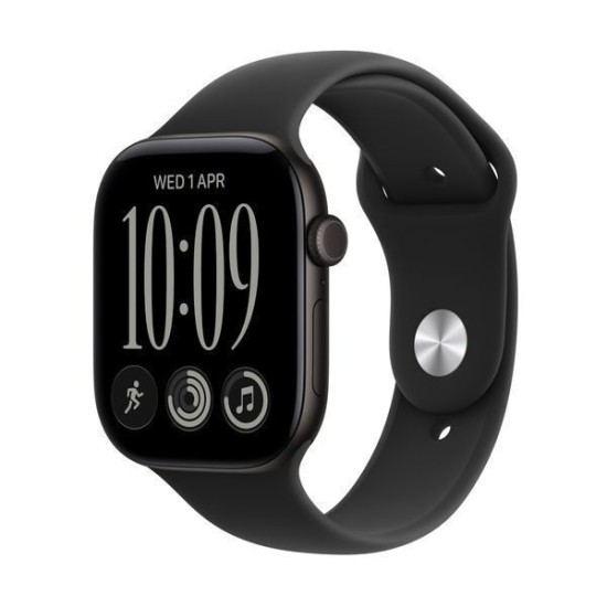 Apple Watch Series 12 Cellular Aluminium 46mm Αδιάβροχο με Παλμογράφο (Black Aluminium with Black Sport Band - S/M) Apple Watch Series 12 Cellular Aluminium 46mm Αδιάβροχο με Παλμογράφο (Black Aluminium with Black Sport Band - S/M)