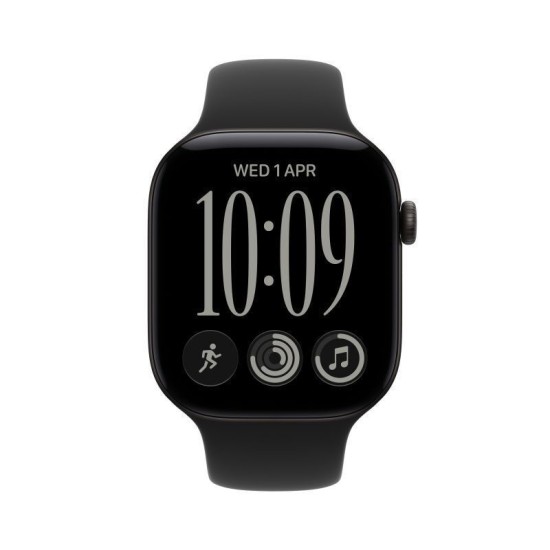 Apple Watch Series 12 Cellular Aluminium 46mm Αδιάβροχο με Παλμογράφο (Black Aluminium with Black Sport Band - S/M) Apple Watch Series 12 Cellular Aluminium 46mm Αδιάβροχο με Παλμογράφο (Black Aluminium with Black Sport Band - S/M)